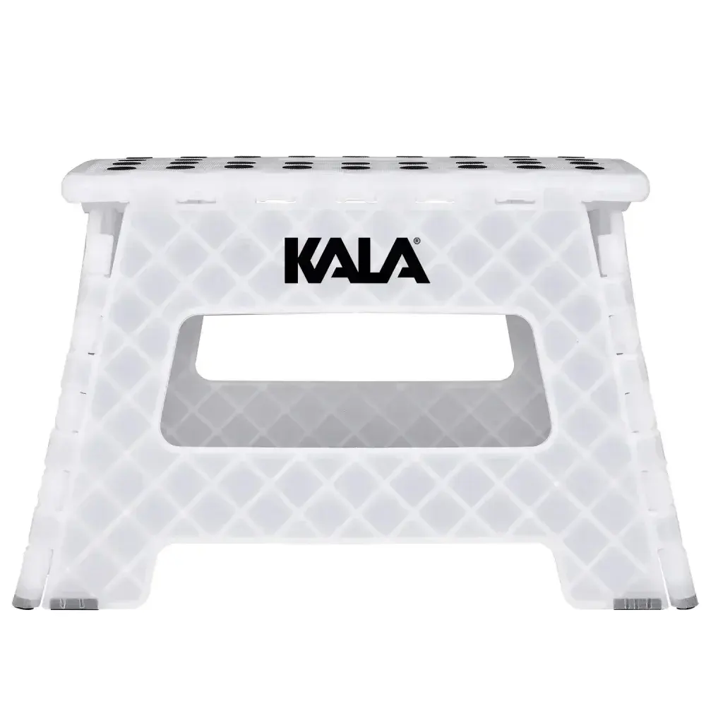 Banqueta plástica dobrável branca pp 150KG Kala — fotografia 6