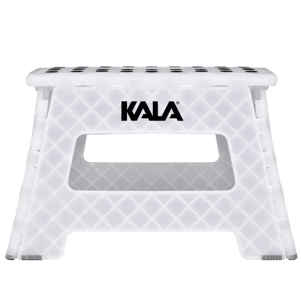 Banqueta plástica dobrável branca pp 150KG Kala