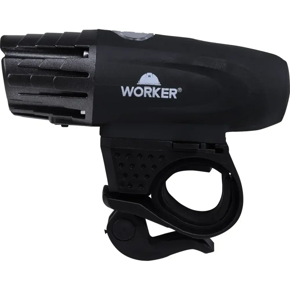Lanterna para bicicleta dianteira 4 estágios led usb Worker — fotografia de referência