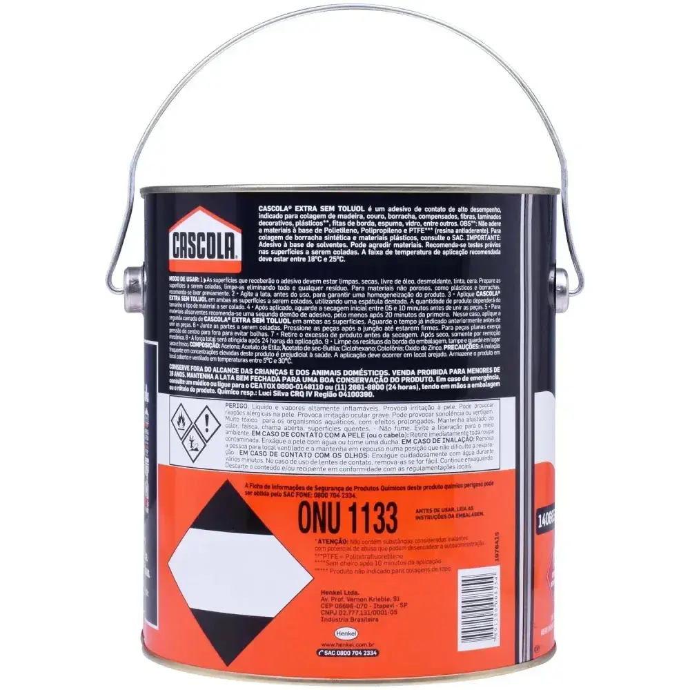 Cascola extra sem toluol 2,8 kg Henkel — fotografia 5