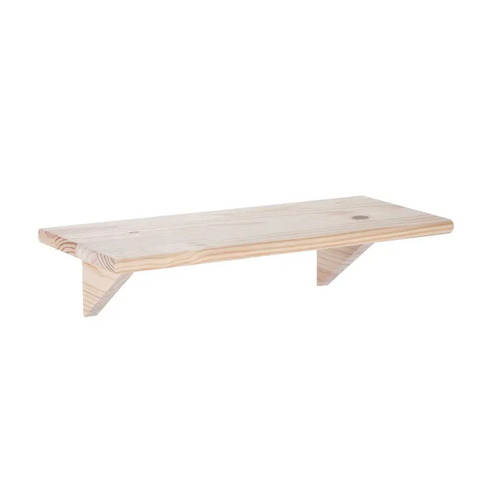 Prateleira de madeira pinus com suporte 50X19CM Tramontina — fotografia de referência