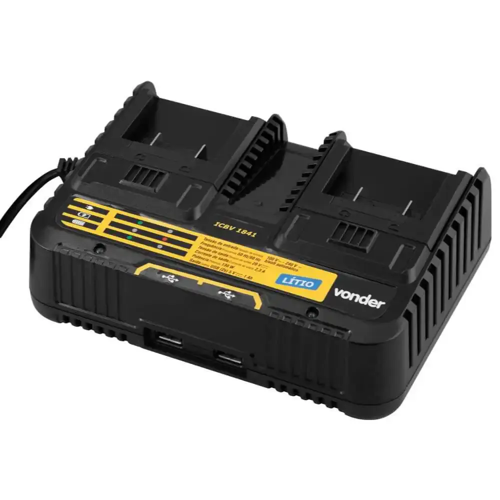 Carregador de bateria duplo 18V ICBV1841 bivolt Vonder — fotografia 4