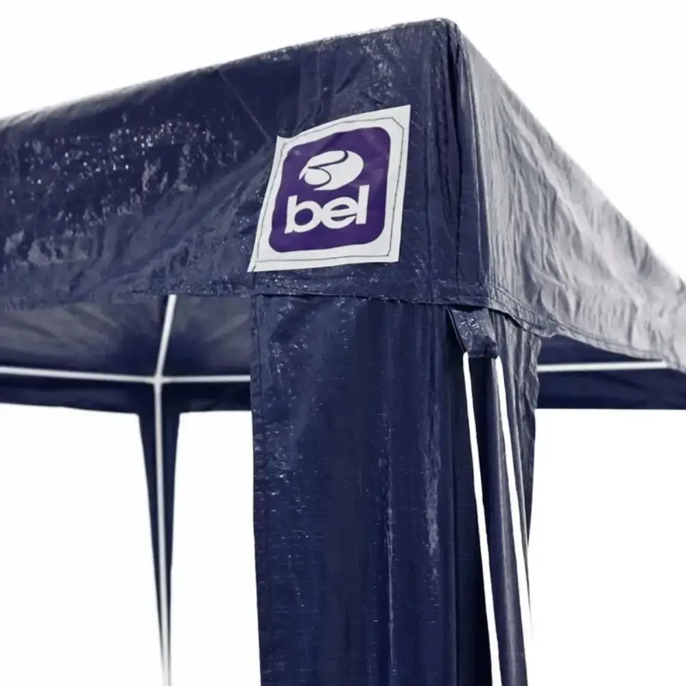 Tenda gazebo azul em polietileno 3 x 3 metros desmontável 301202 BEL — fotografia 6
