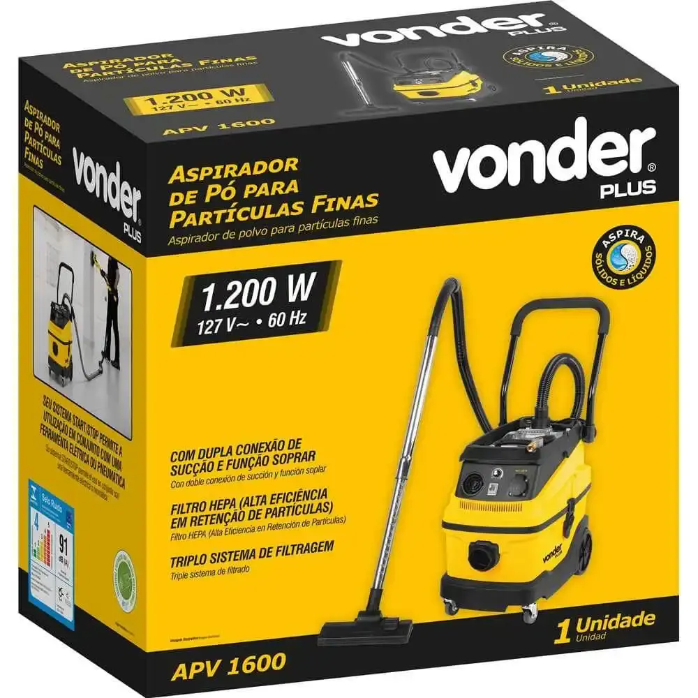 Aspirador de pó e líquidos 30 litros APV1600 Vonder 110 V — fotografia 6