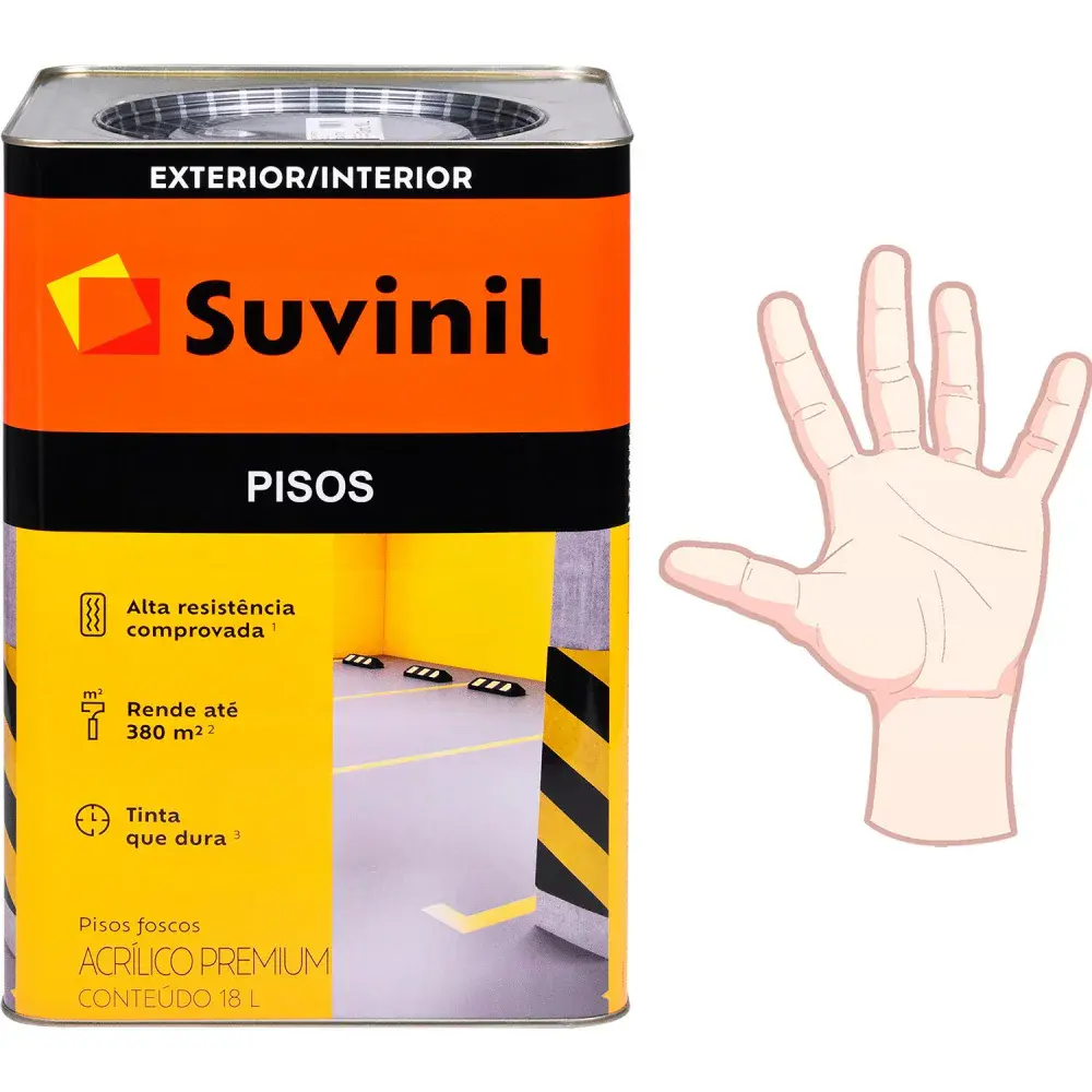Tinta piso preto fosco 18L Suvinil — fotografia 4