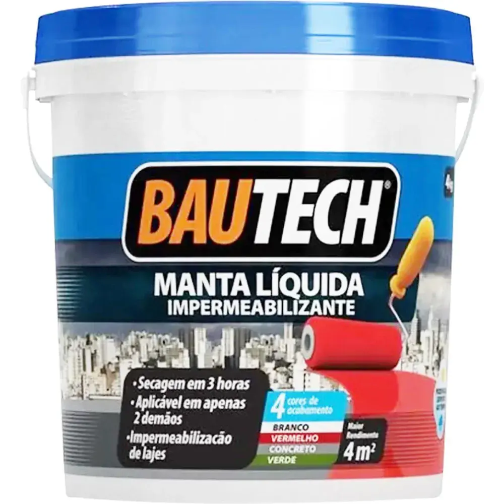 Manta liquida 4KG Bautech impermeabilizante branca