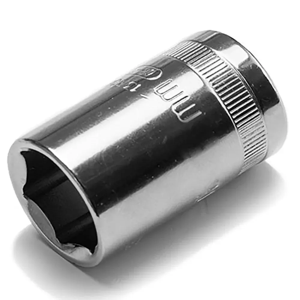 Soquete sextavado em aço cromo com encaixe 3/8" 12MM Sata — fotografia de referência