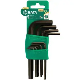 Jogo chave hexagonal curta 1,5 a 10 MM com 9 peças Sata — fotografia 2