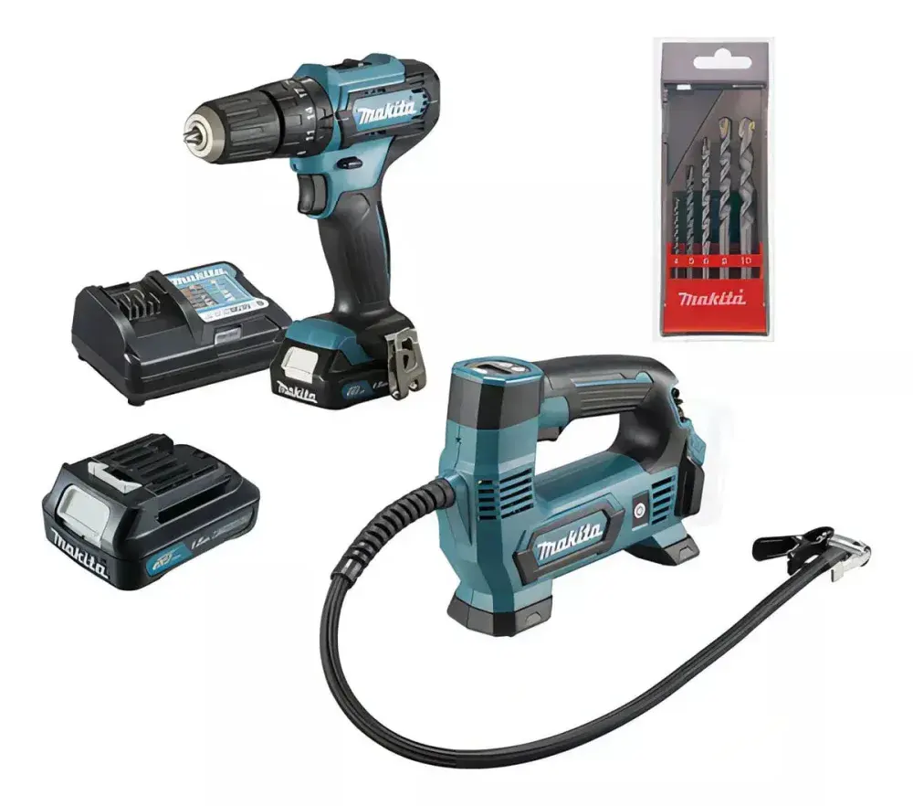 Kit parafusadeira/compressor KITHP333+MP100 Makita — fotografia 9