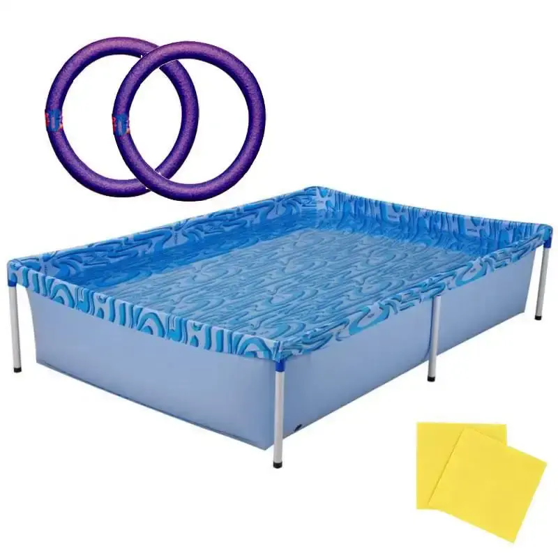 Piscina com armação 1000 litros + 2 flutuadores Mor — fotografia de referência
