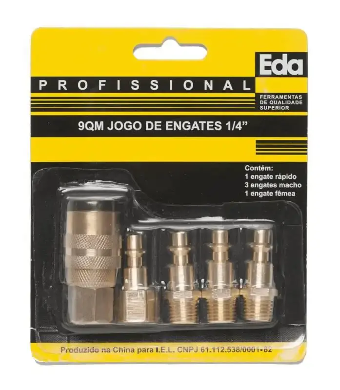 Jogo de engates rápido 1/4 POL com 5 peças 9QM Eda — fotografia 3