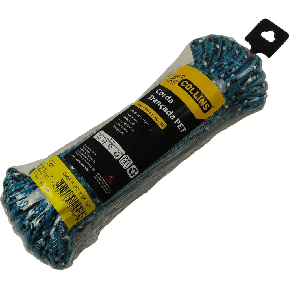 Corda pet trançada 10MM color meada 20M Collins — fotografia 5