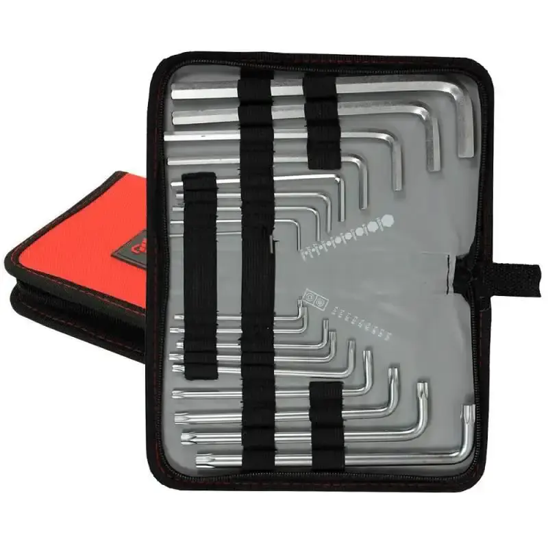 Jogo de chaves torx e allen hexagonais longas CRV com 18 peças MTX — fotografia de referência