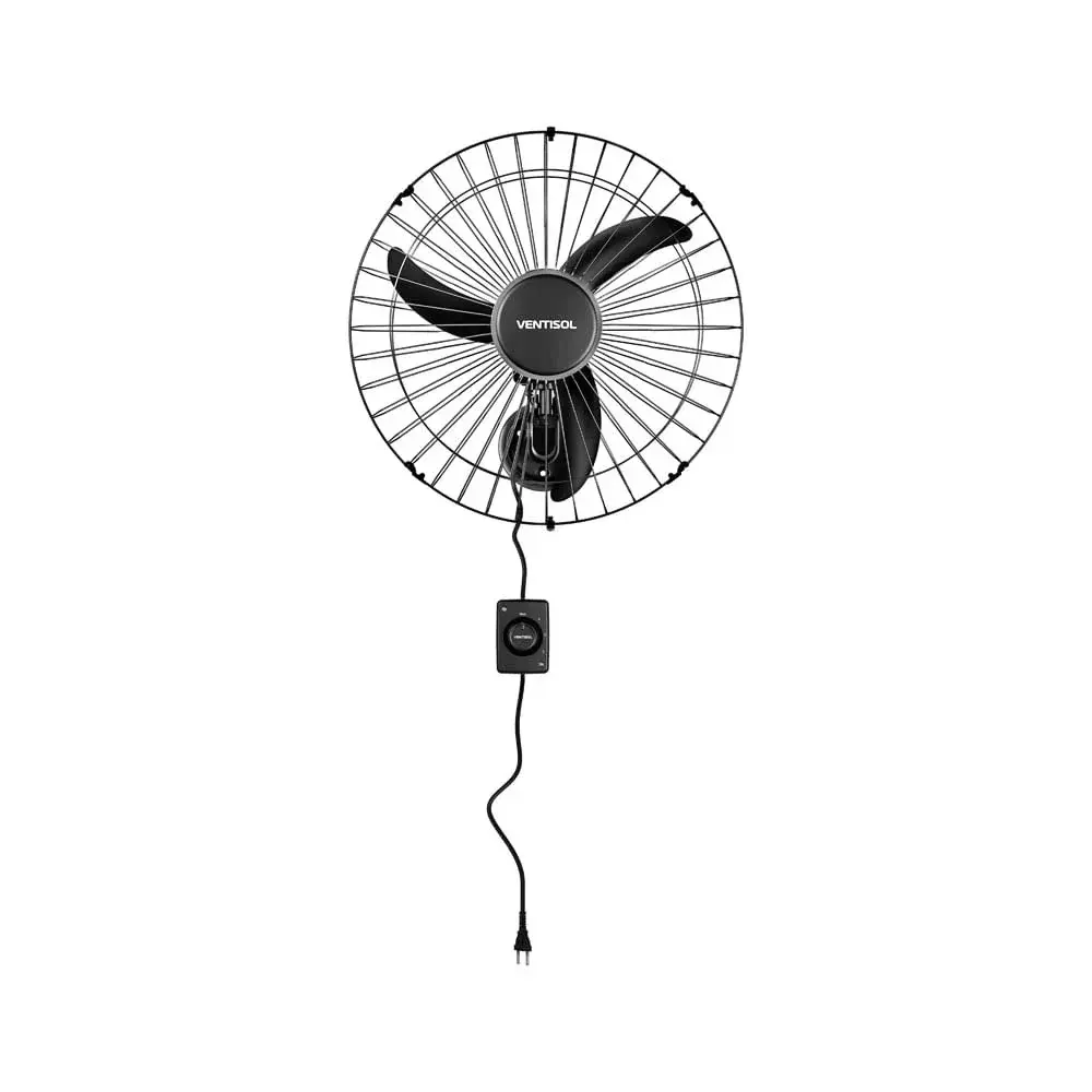 Ventilador de parede 50CM bivolt preto Ventisol