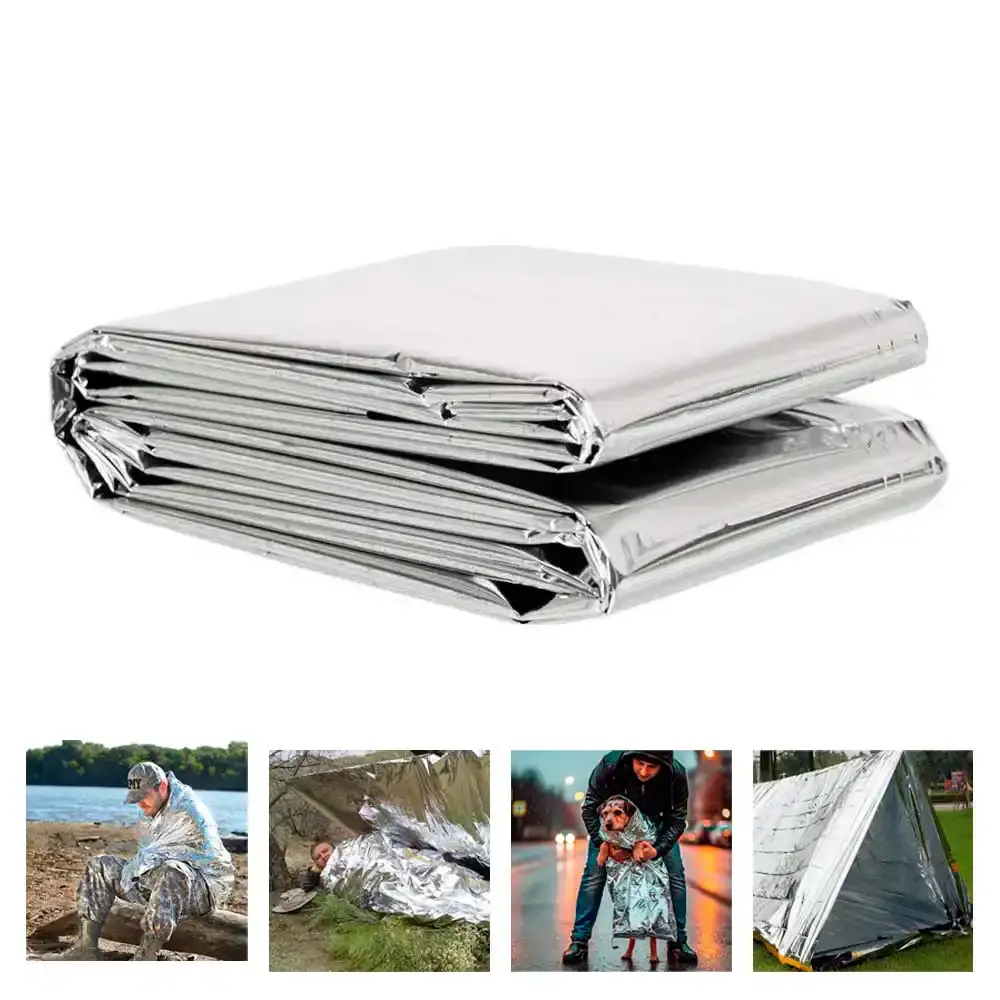 Manta Térmica de Emergência Aluminizado para Camping e Resgates 210 x 130 cm ZELT — fotografia 2