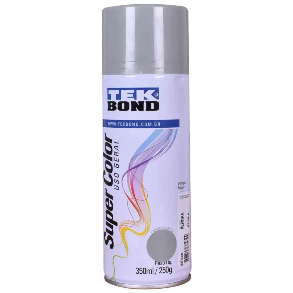 Tinta spray uso geral platina 350ML Tekbond