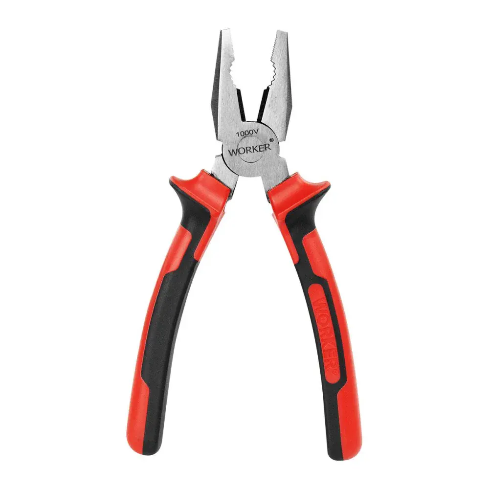 Alicate universal aço carbono 8 com isolação 1000V Worker — fotografia 4