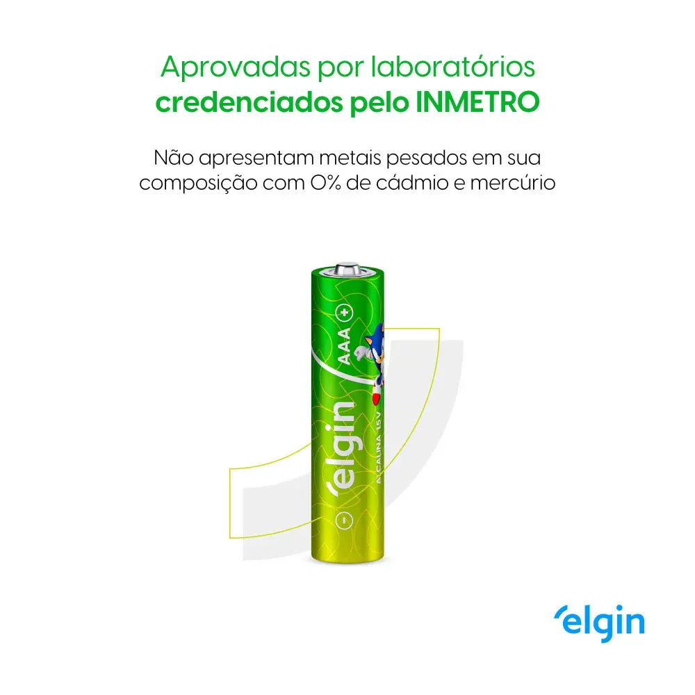 Kit de 8 pilhas aaa alcalinas Elgin — fotografia 6