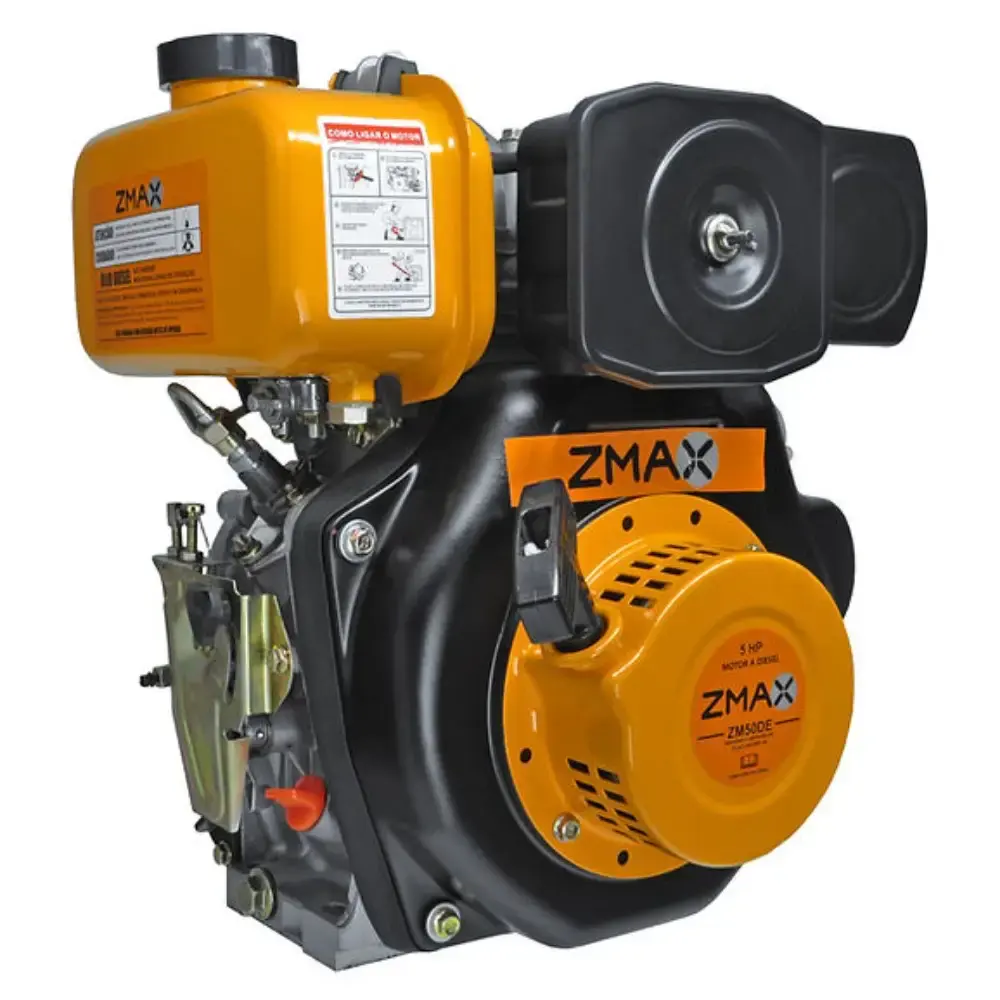 Motor a diesel 5 HP 4 tempos partida elétrica ZM50DE Zmax