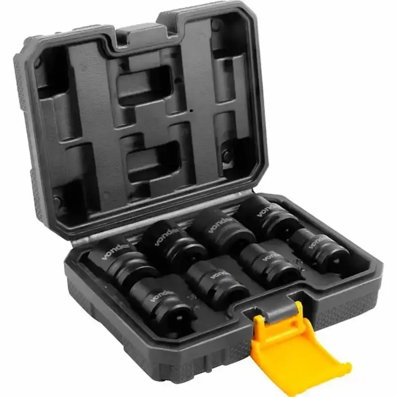 Jogo de soquete encaixe 1/2 pol 10 a 24MM com 8 peças 3061008012 Vonder — fotografia de referência