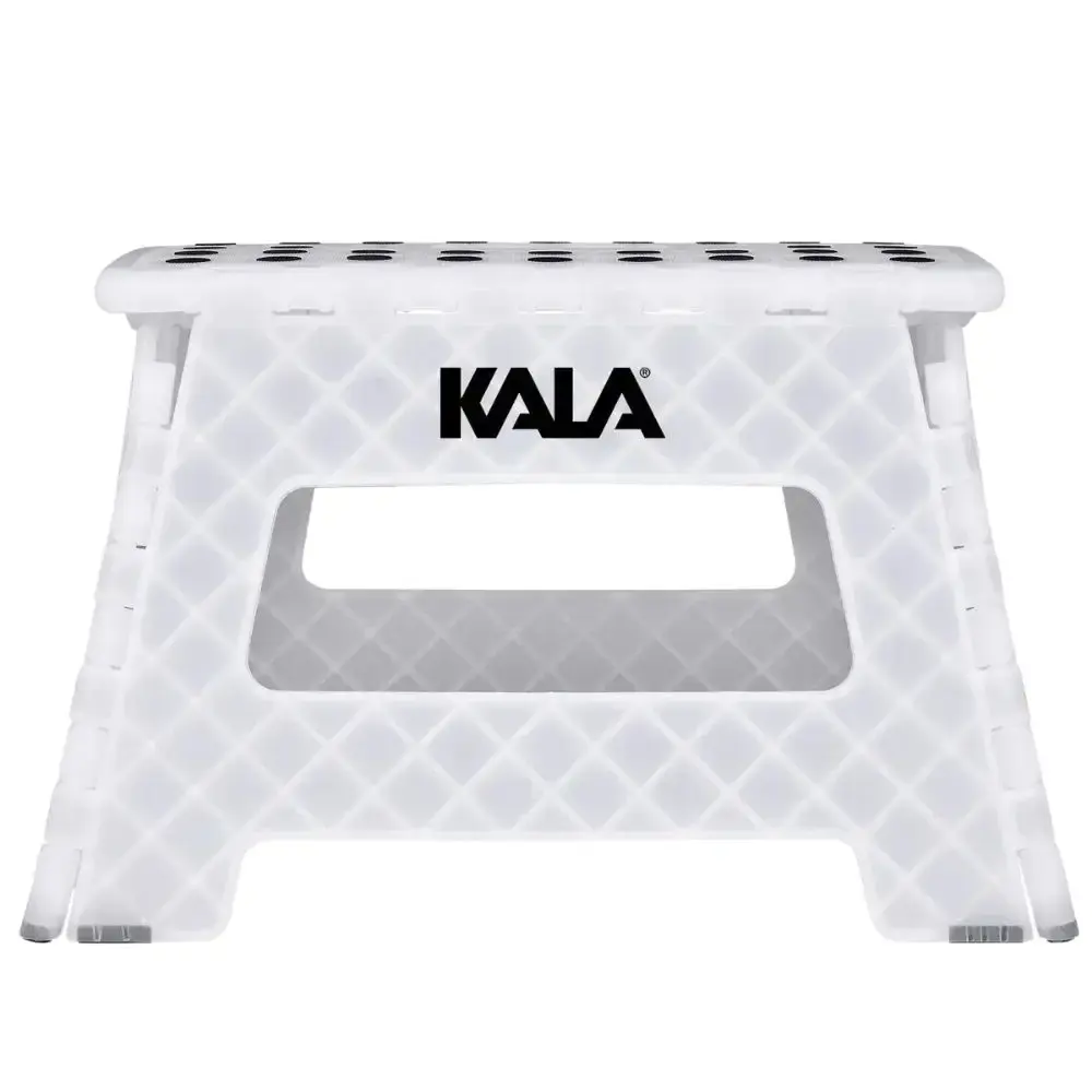 Banqueta plástica dobrável branca pp 150KG Kala — fotografia 11
