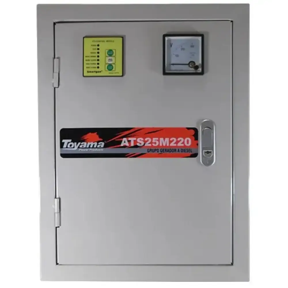 Painel ATS para geradores 22KVA mono 220V ATS-25M220 com controlador HAT560 Toyama — fotografia de referência