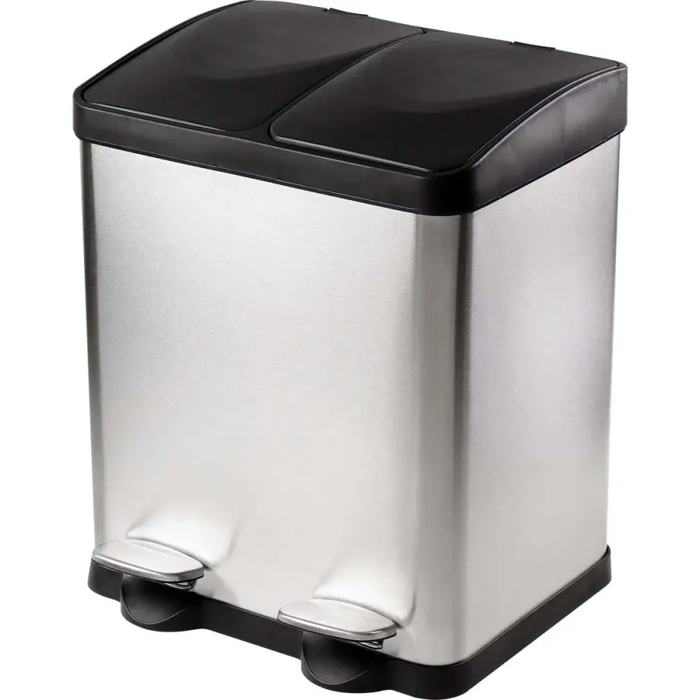 Lixeira dupla aço inox 30L Kala
