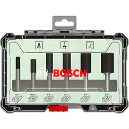 Kit 6 peças conjunto de fresas tupia encaixe de 6MM Bosch — fotografia 2