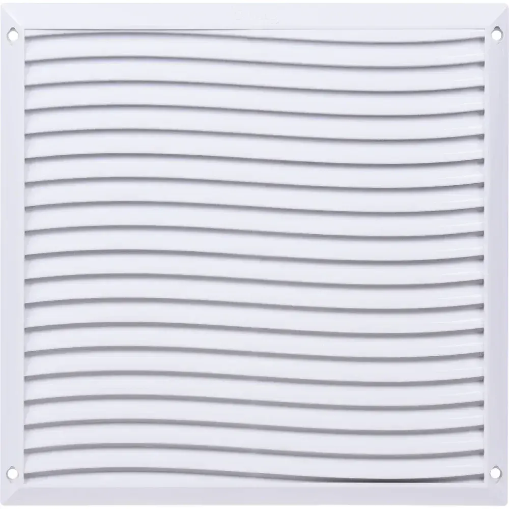 Grelha de ventilação quadrada sem tela 25X25CM branca Liege — fotografia 5