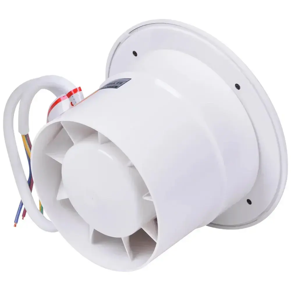 Exaustor para banheiro redondo 100MM 127V branco Liege — fotografia 7