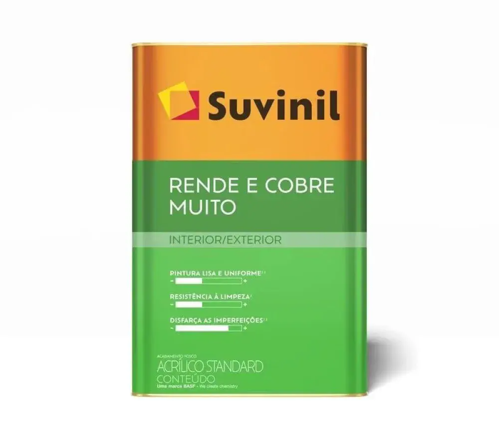 Tinta acrílica rende cm fo branco 20L Suvinil — fotografia 2