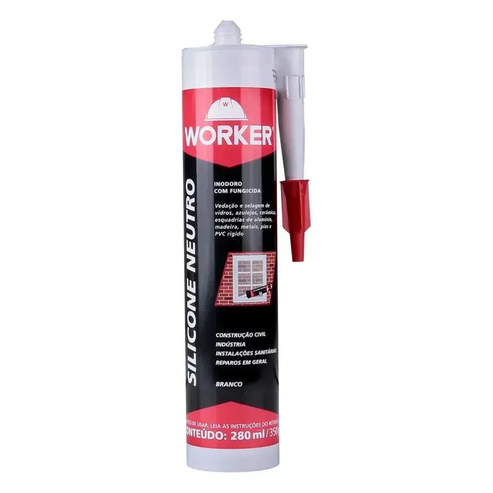 Silicone neutro Worker branco 280ML 350GR — fotografia 3