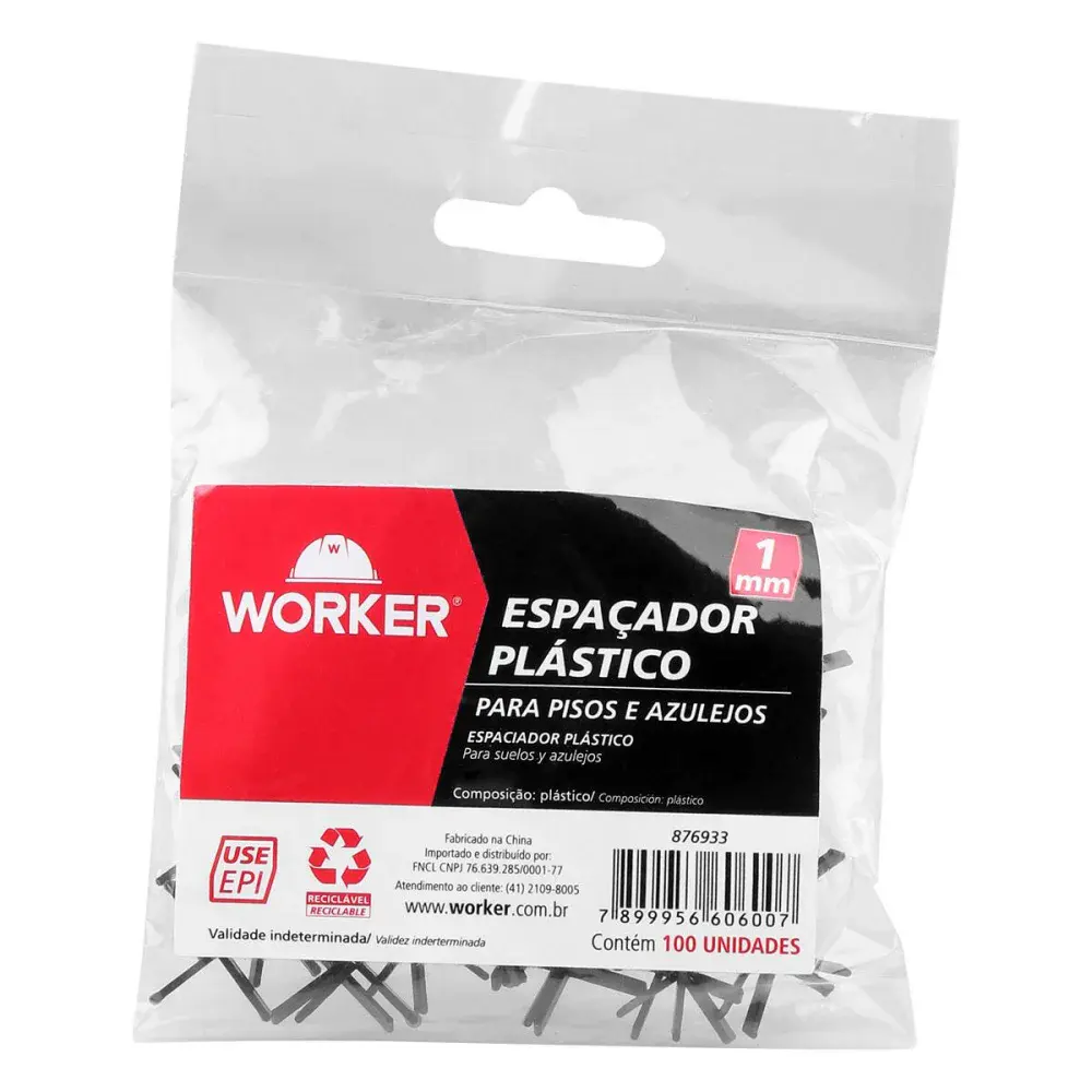 Espaçador azulejo 1MM 100 peç Worker — fotografia 3