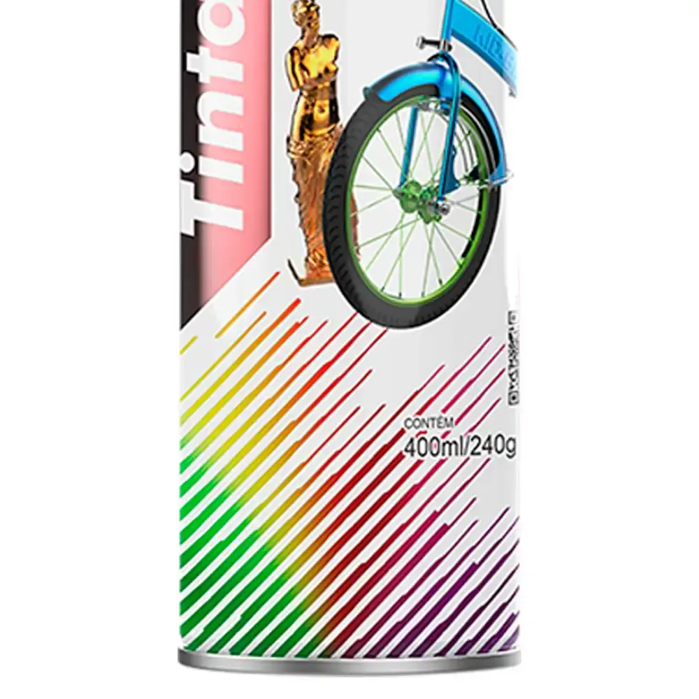 Tinta spray 400ML metálica dourado AE01000060 mundial prime — fotografia 4
