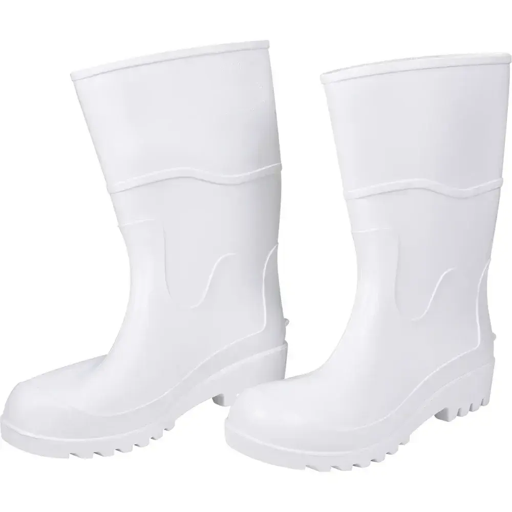Bota pvc branca nr 44/45 cano médio sem forro Kala — fotografia 6