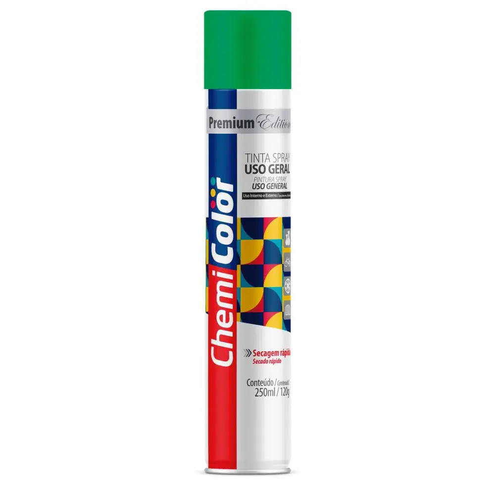 Tinta spray uso geral 250ML/120G verde claro Chemicolor — fotografia 2