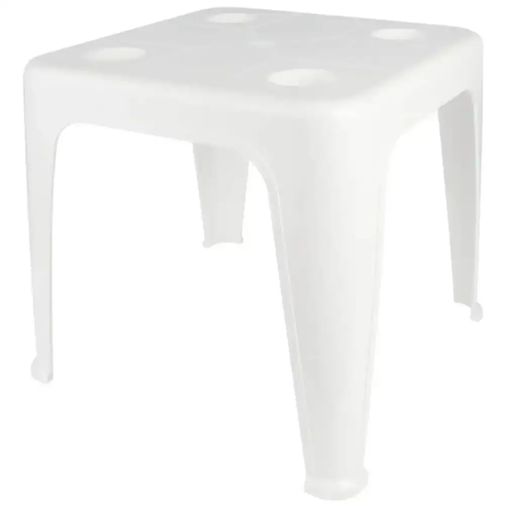 Mesa Plástica de Apoio com Porta-Copos 43 x 51 cm Várias Cores MOR Branco — fotografia 8