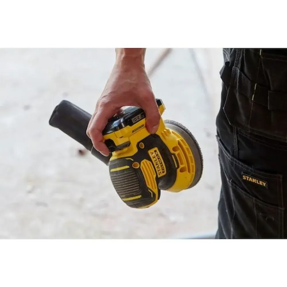 Lixadeira de roto orbital a bateria 5” 125MM Stanley — fotografia 5