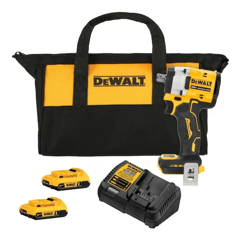 Chave de impacto atomic 1/2" 20V 2 baterias Dewalt — fotografia 6