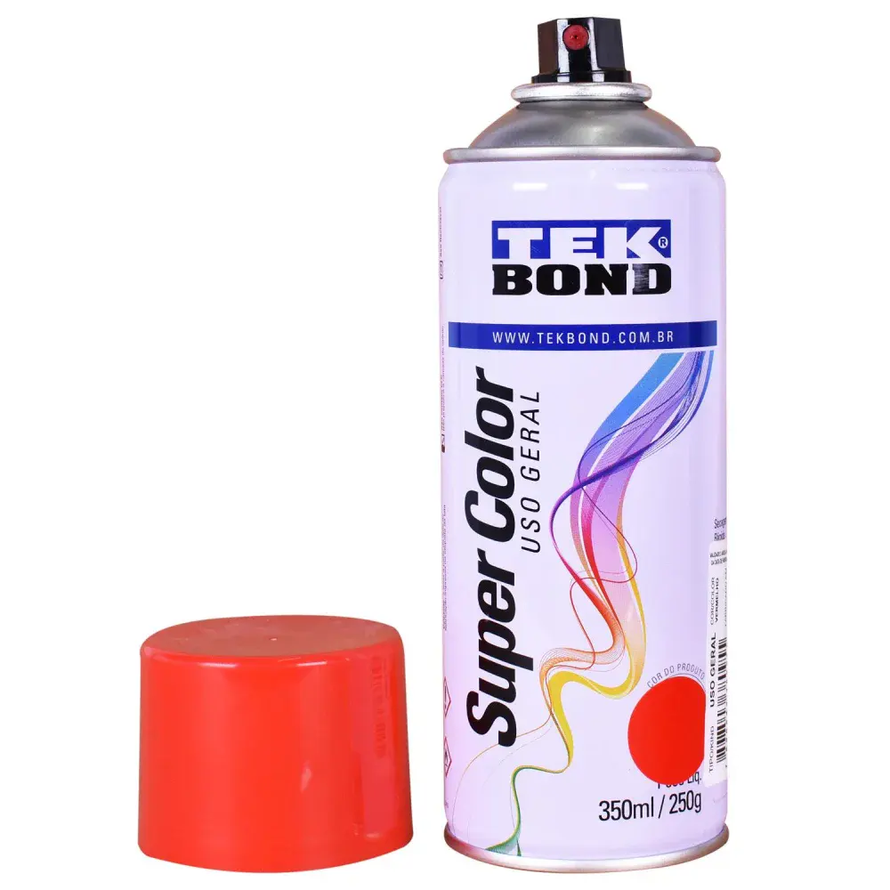 Tinta spray uso geral vermelho 350ML Tekbond — fotografia 2