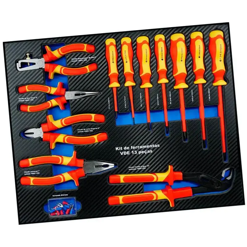 Kit de ferramentas isoladas 1000V VDE com 13 peças G19566AC Gamma