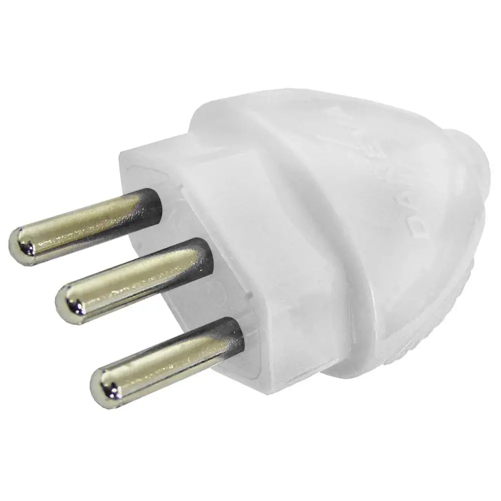 Plugue macho 3P Daneva 20A desmontável branco