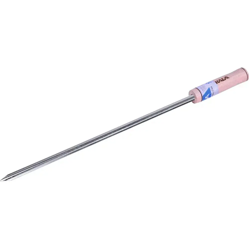 Espeto simples de chapa galvanizada com cabo de madeira 55CM Kala — fotografia 5