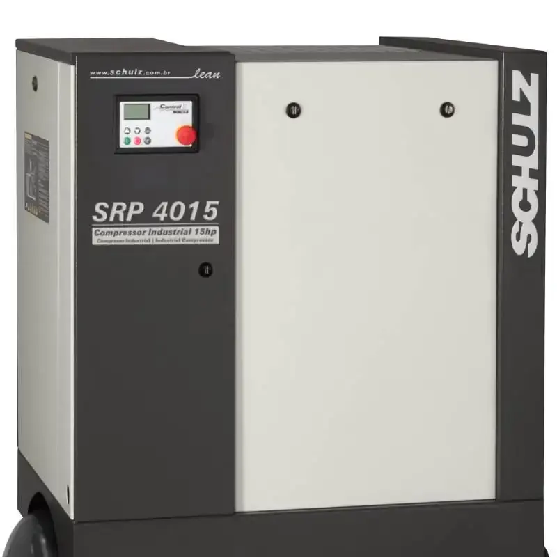 Compressor de parafuso 15 HP 51 pés 230 litros trifásico 220V SRP 4015E lean r Schulz — fotografia 3