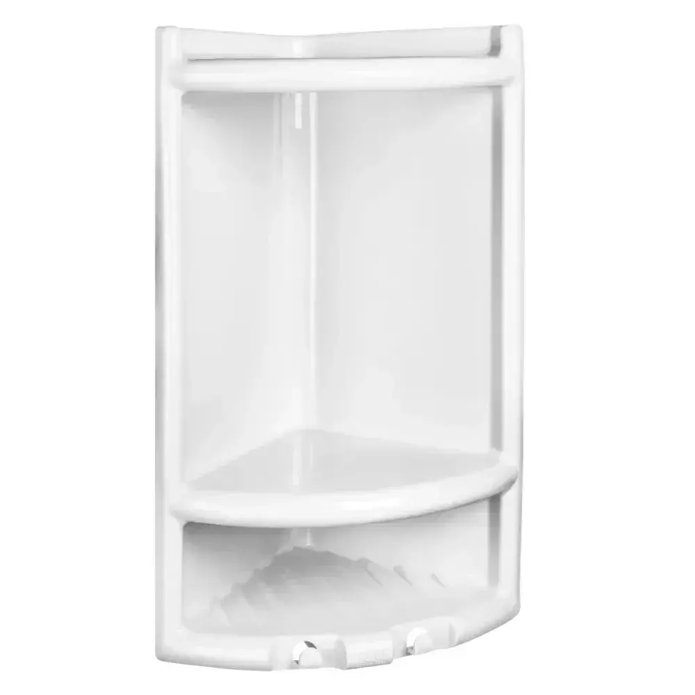 Porta-shampoo cantoneira em polipropileno branco Herc — fotografia 3