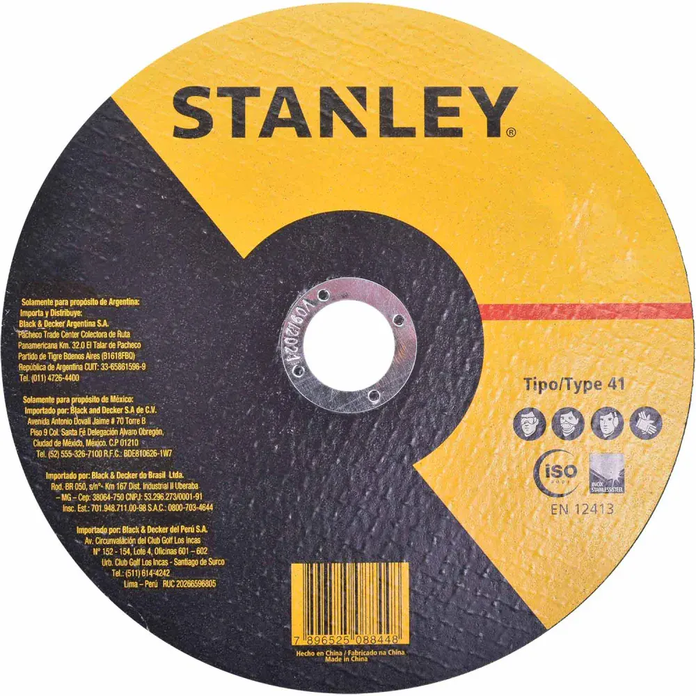 Disco de corte fino para metais 4.1/2MM STA8061 Stanley