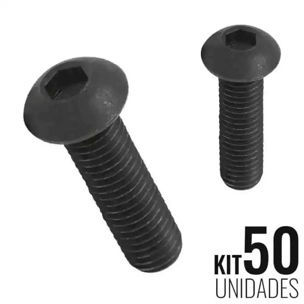 Parafuso allen cabeça abaulada 3/16 x 3/4 POL kit com 50 unidades PA171030191A Tellep