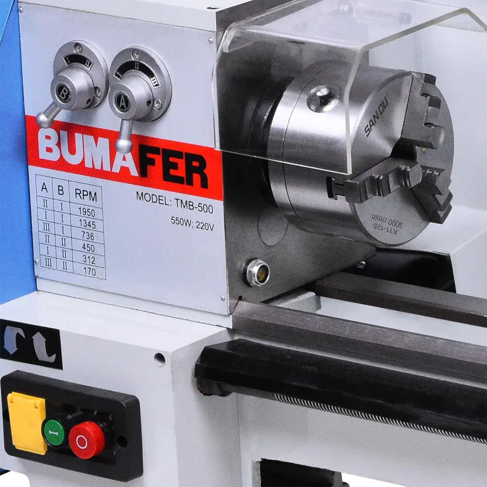 Torno mecânico TMB-500 500MM 220V 550W Bumafer — fotografia 5