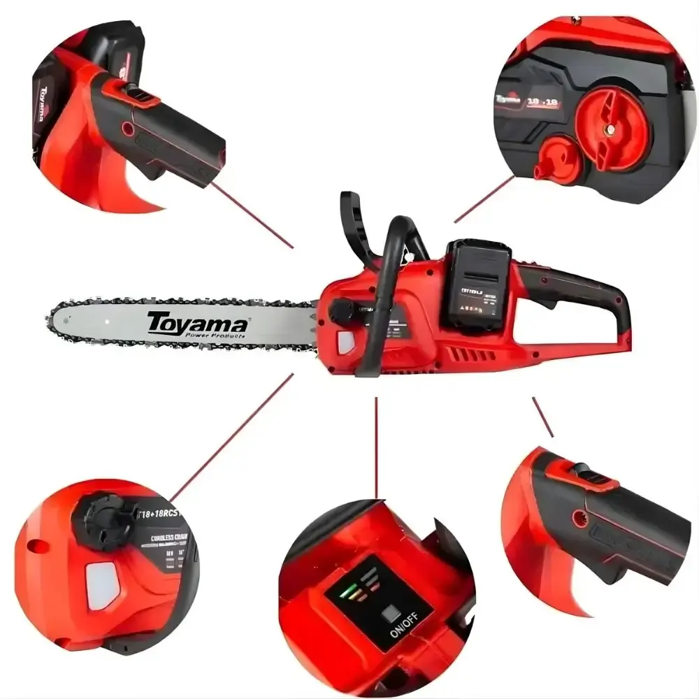 Motosserra a bateria 58V sabre 16POL 40CM brushless TBT58RCS16X Toyama — fotografia 7
