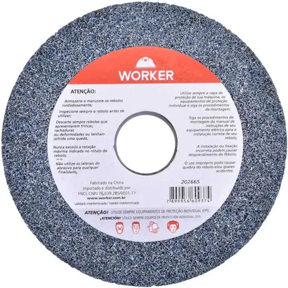 Rebolo reto uso geral 6” x ¾” Worker — fotografia 8